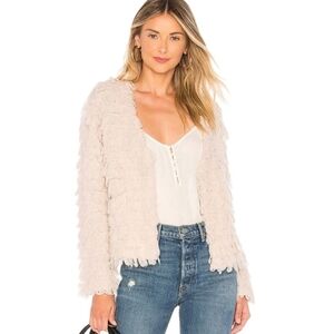 Astr The Label Darby Shaggy Cardigan Sweater Size S